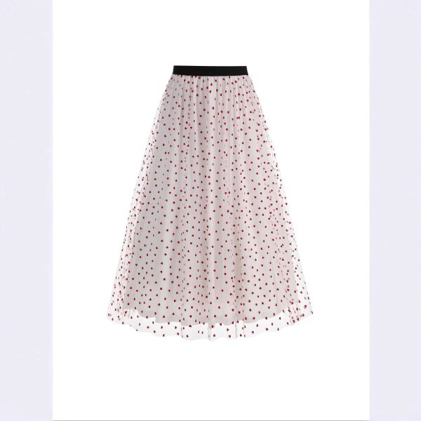 Slim skirt polka dot skirt mid-length autumn and winter new style skirt